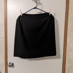 George knee length black skirt with back slit